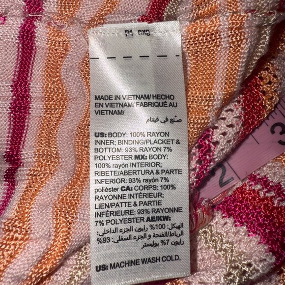 Chicos Womens Open Front Striped Cardigan Size M 1 Multicolor Lightweight - Picture 4 of 4